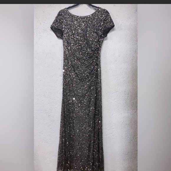Adrianna  Papell Gown grey size 8 Great wedding, prom or night out! - Picture 2 of 7